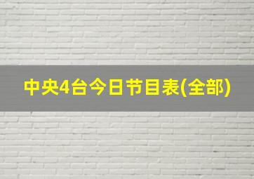 中央4台今日节目表(全部)