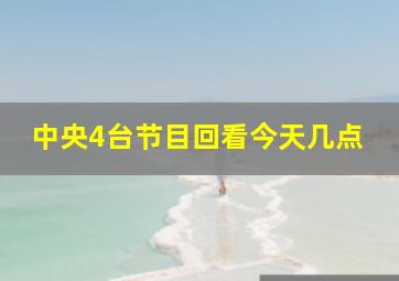 中央4台节目回看今天几点