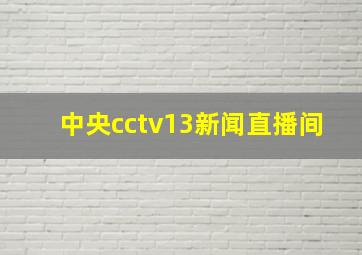 中央cctv13新闻直播间