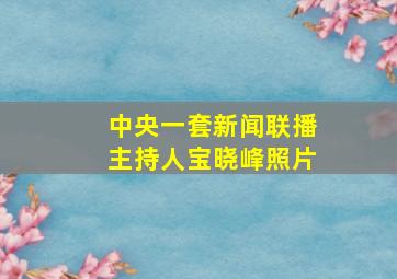 中央一套新闻联播主持人宝晓峰照片