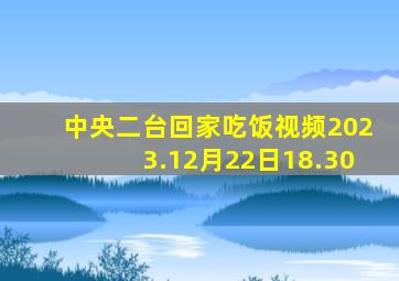 中央二台回家吃饭视频2023.12月22日18.30