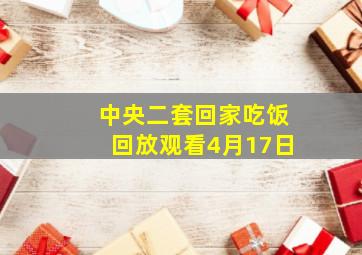 中央二套回家吃饭回放观看4月17日