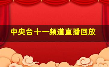 中央台十一频道直播回放