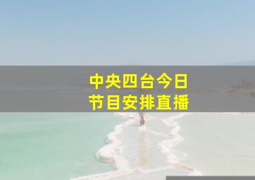 中央四台今日节目安排直播