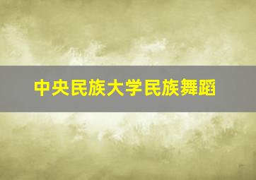 中央民族大学民族舞蹈