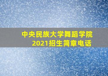 中央民族大学舞蹈学院2021招生简章电话