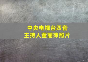 中央电视台四套主持人董丽萍照片