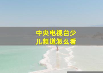 中央电视台少儿频道怎么看