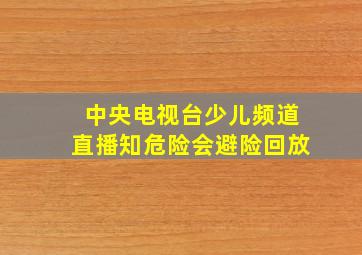 中央电视台少儿频道直播知危险会避险回放