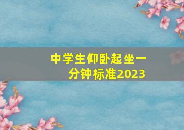 中学生仰卧起坐一分钟标准2023