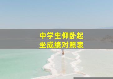 中学生仰卧起坐成绩对照表