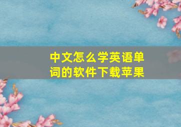 中文怎么学英语单词的软件下载苹果