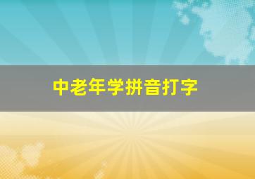 中老年学拼音打字