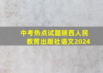 中考热点试题陕西人民教育出版社语文2024