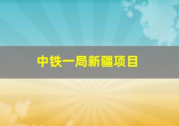 中铁一局新疆项目