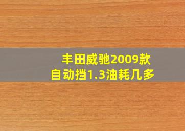 丰田威驰2009款自动挡1.3油耗几多