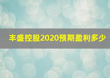 丰盛控股2020预期盈利多少