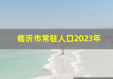 临沂市常驻人口2023年