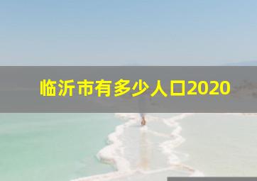 临沂市有多少人口2020