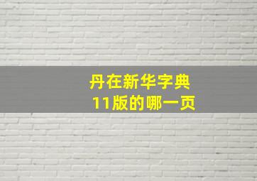 丹在新华字典11版的哪一页