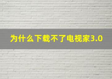 为什么下载不了电视家3.0