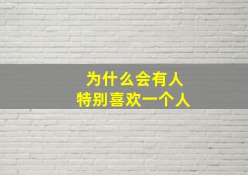 为什么会有人特别喜欢一个人