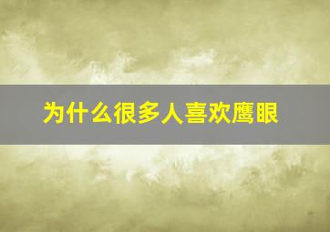 为什么很多人喜欢鹰眼