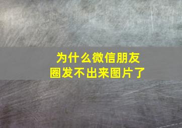 为什么微信朋友圈发不出来图片了