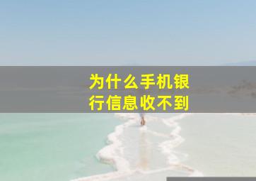 为什么手机银行信息收不到