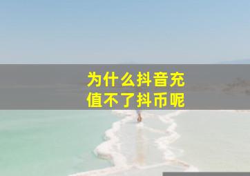 为什么抖音充值不了抖币呢