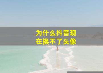 为什么抖音现在换不了头像