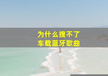 为什么搜不了车载蓝牙歌曲