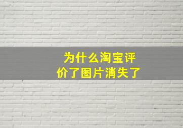 为什么淘宝评价了图片消失了