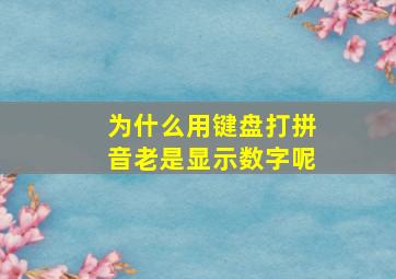 为什么用键盘打拼音老是显示数字呢