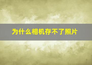 为什么相机存不了照片