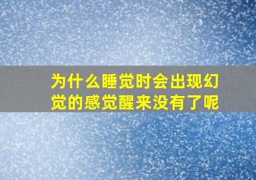 为什么睡觉时会出现幻觉的感觉醒来没有了呢