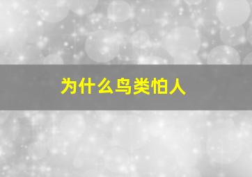 为什么鸟类怕人