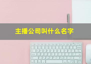 主播公司叫什么名字