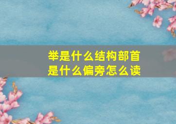 举是什么结构部首是什么偏旁怎么读