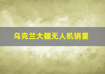 乌克兰大疆无人机销量