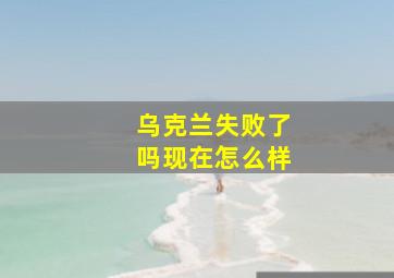 乌克兰失败了吗现在怎么样