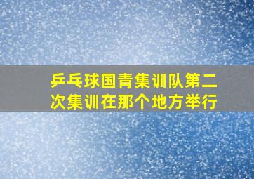 乒乓球国青集训队第二次集训在那个地方举行