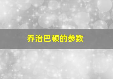 乔治巴顿的参数