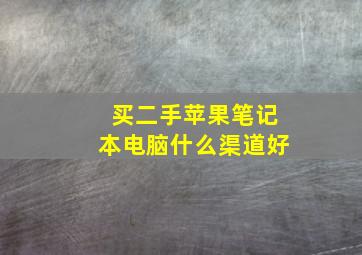 买二手苹果笔记本电脑什么渠道好