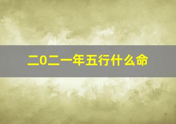 二0二一年五行什么命