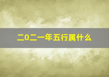 二0二一年五行属什么