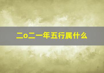 二o二一年五行属什么