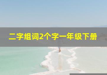 二字组词2个字一年级下册