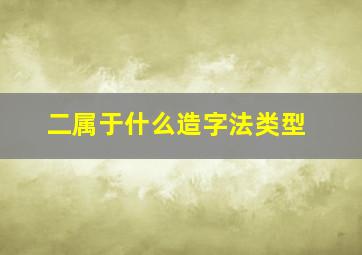 二属于什么造字法类型