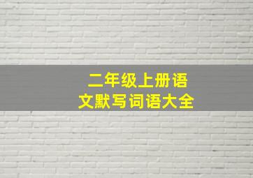 二年级上册语文默写词语大全